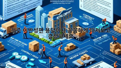 진주 이반성면 용달이사, 꼼꼼하게 따져보고 결정하세요! 🚚💨
